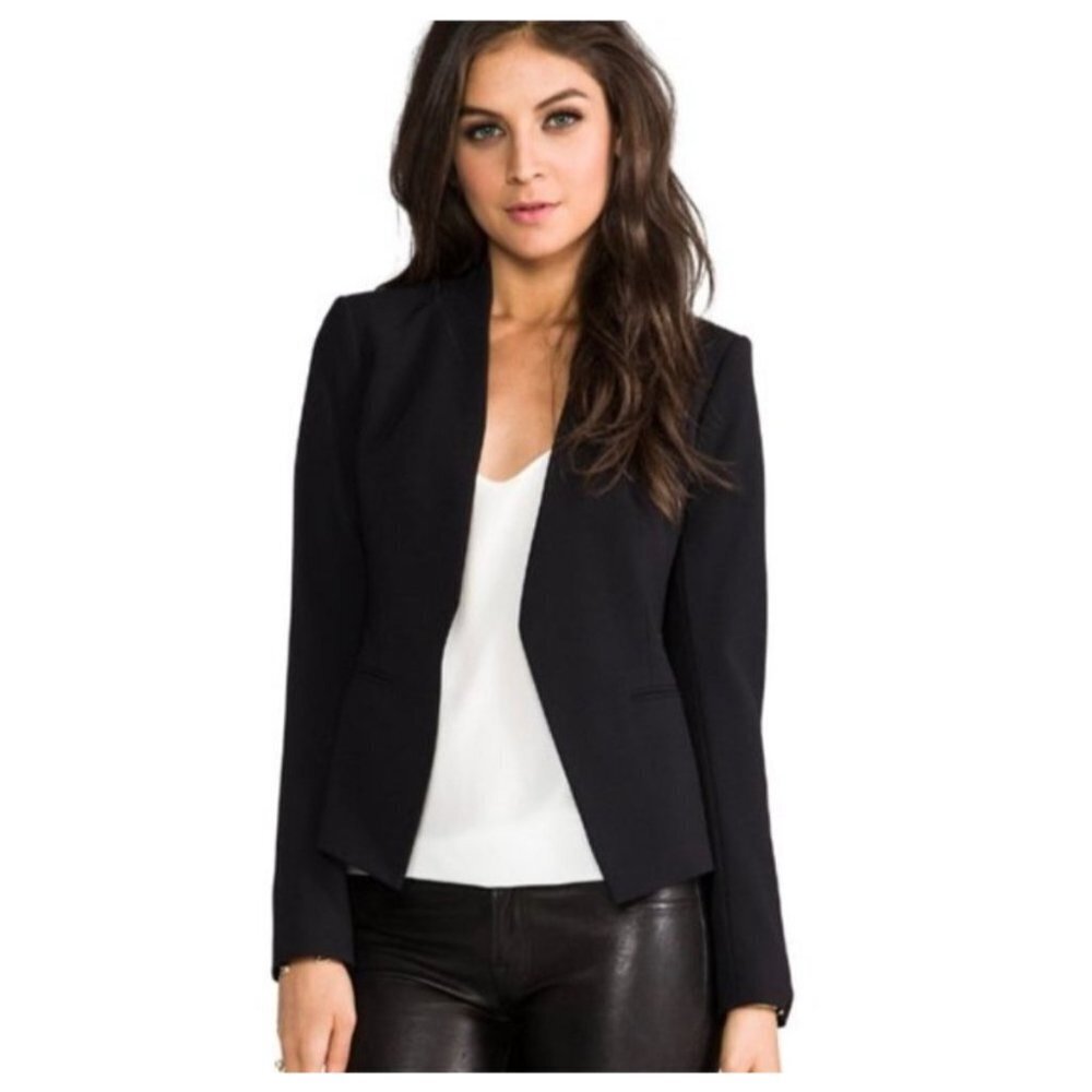 Theory Lana Edition 4 Open Front Blazer Virgin Wo… - image 2